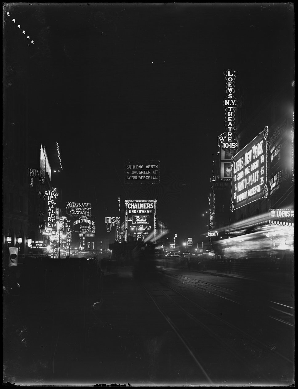 Illuminated Signs in Times Square, New York City, 1917 by William Davis Hassler