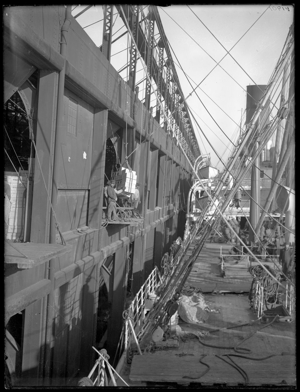 Loading a Steamship, Chelsea Piers, New York, 1912 by William Davis Hassler