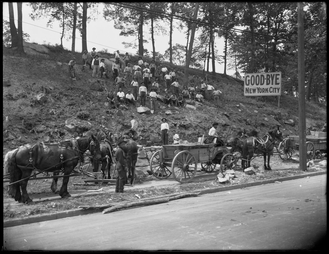 Northern Border of New York City at Broadway at 263rd Street, Bronx, Looking North, June 8, 1914 by William Davis Hassler