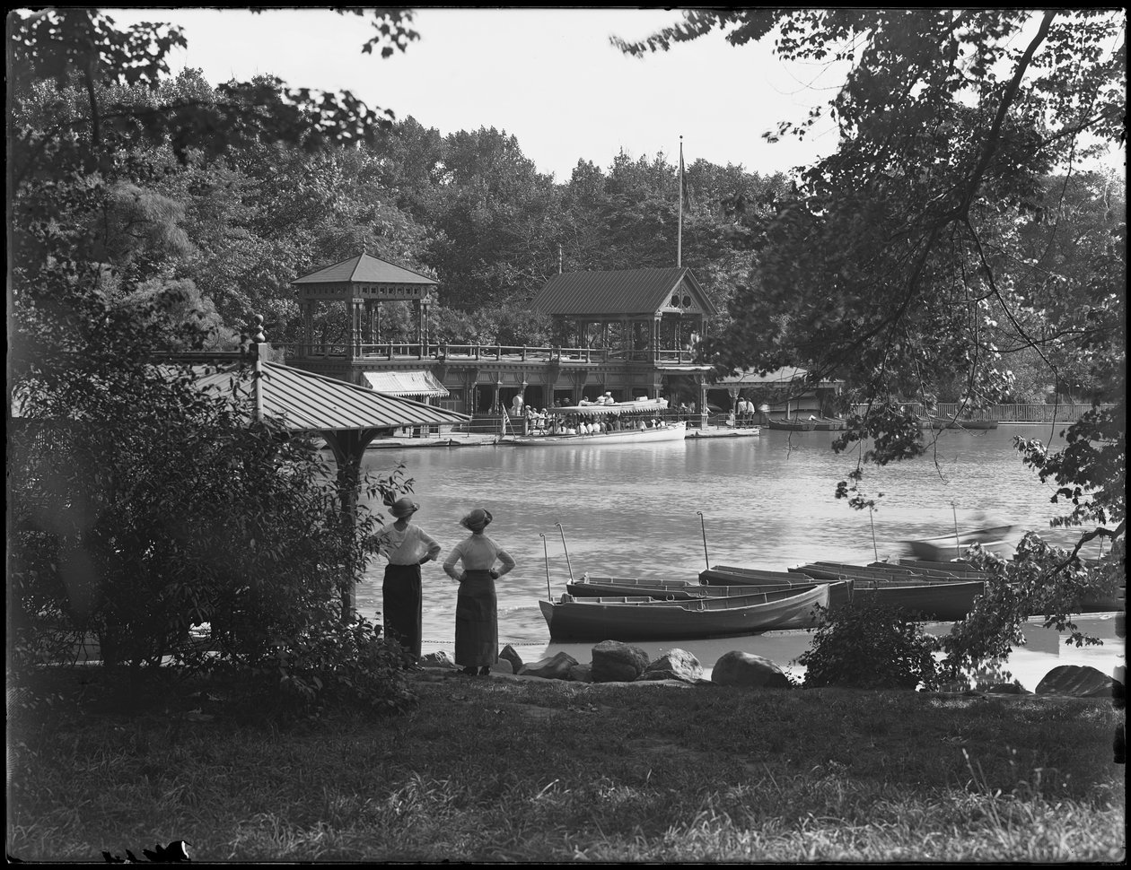 The Boat House, Central Park, New York City, July 19, 1914 by William Davis Hassler