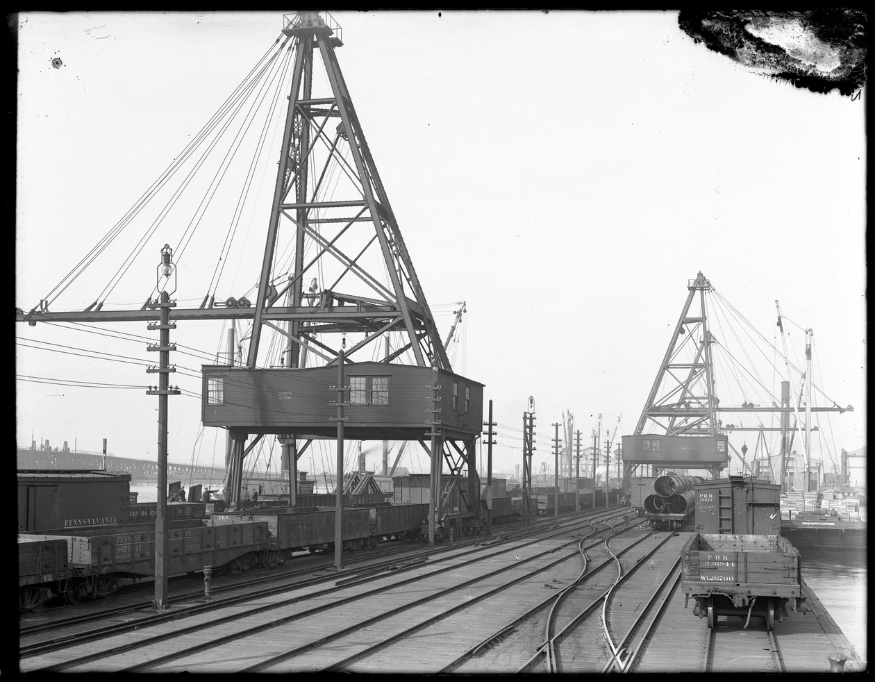 Travelling Cranes, Pennsylvania Rail Road, Greenville, N. Y. by William Davis Hassler