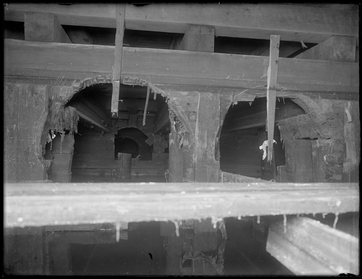View Inside the W. 129th Street Sewer, New York, c.1911 by William Davis Hassler