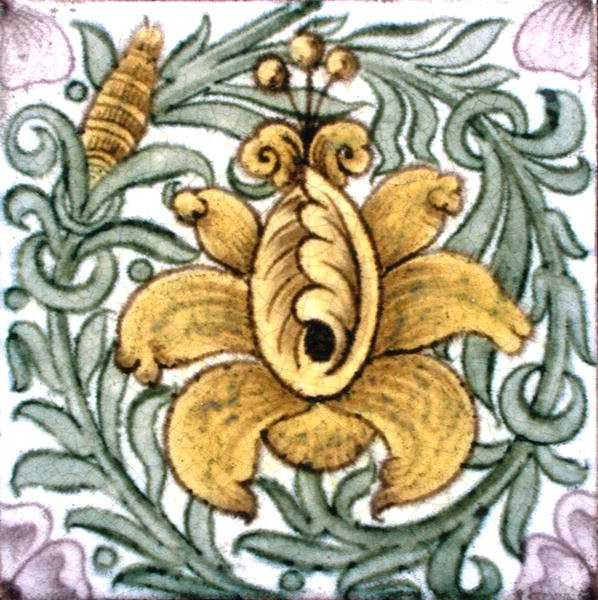 Tile with Floral Design by William de Morgan