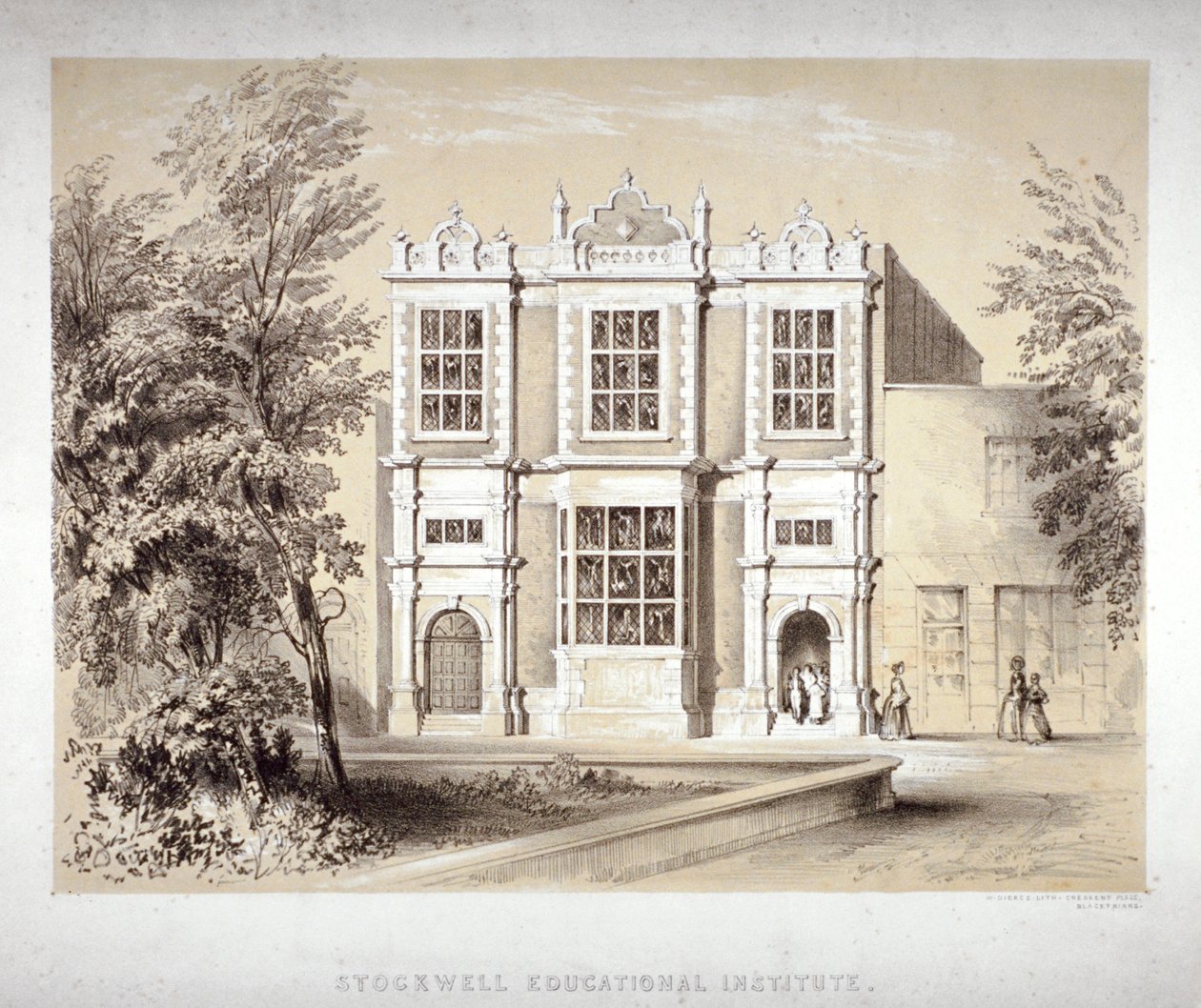 Stockwell Educational Institute, Stockwell, Lambeth, London by William Dickes