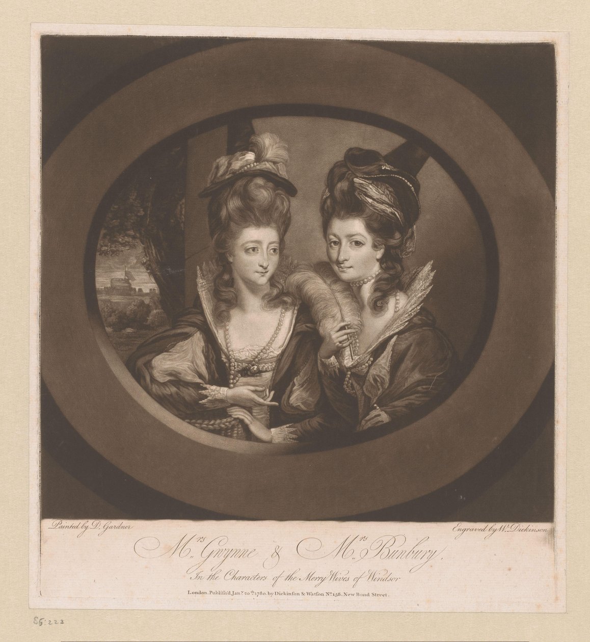 Portrait of Mary Gwyn and Catherine Bunbury by William Dickinson