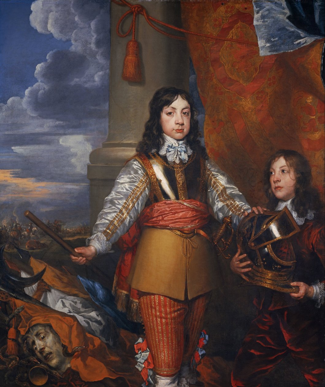 Charles II, King of Scots, England and Ireland (When Prince of Wales, with a page) by William Dobson