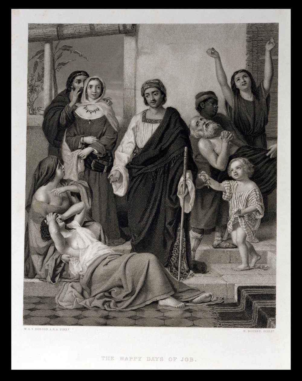 The Happy Days of Job, Engraved by H. Bourne by William Dobson