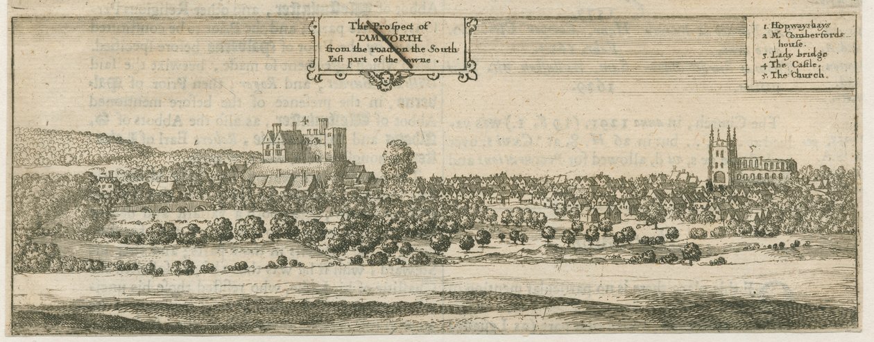 Tamworth - Panorama by William Dugdale