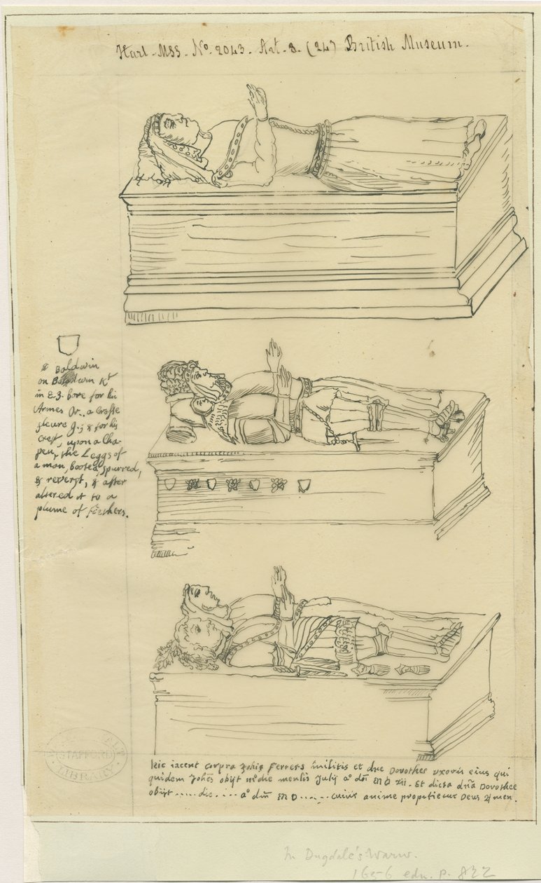 Tamworth Church - Tombs by William Dugdale