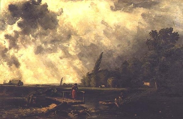 Scene on the Banks of the Medway - A Stormy Day by William Edward Dighton