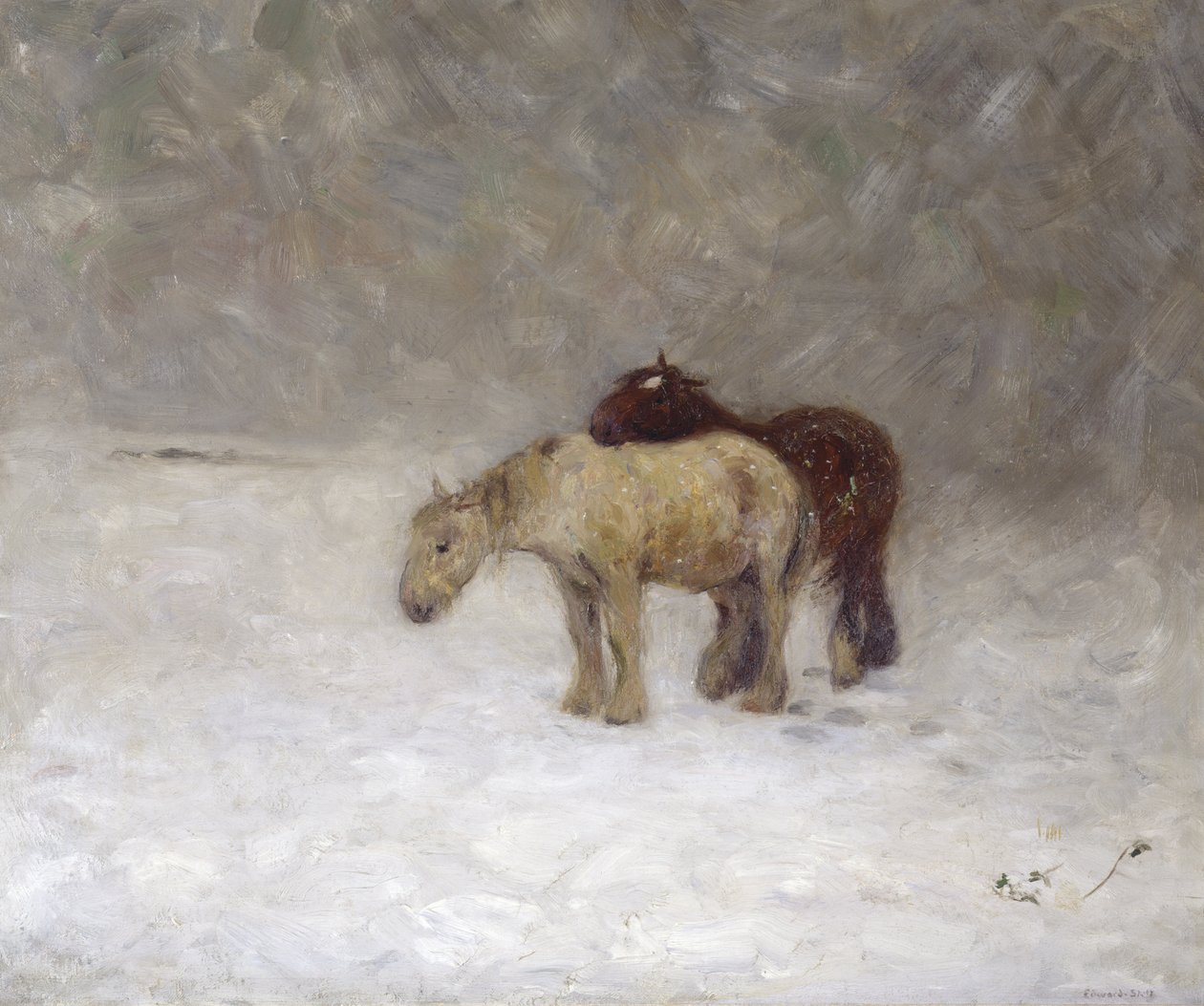 A Snow Storm, c.1891 by William Edward Stott