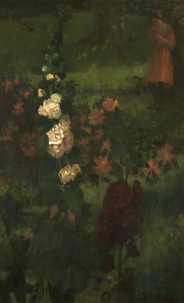 Hollyhocks (A Fairy Tale) by William Edward Stott