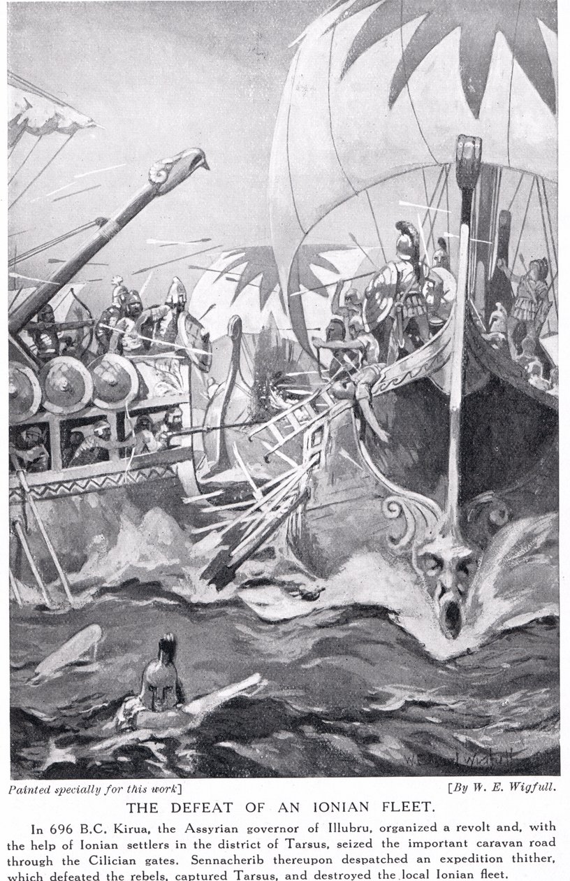 The Defeat of an Ionian Fleet, Illustration from 