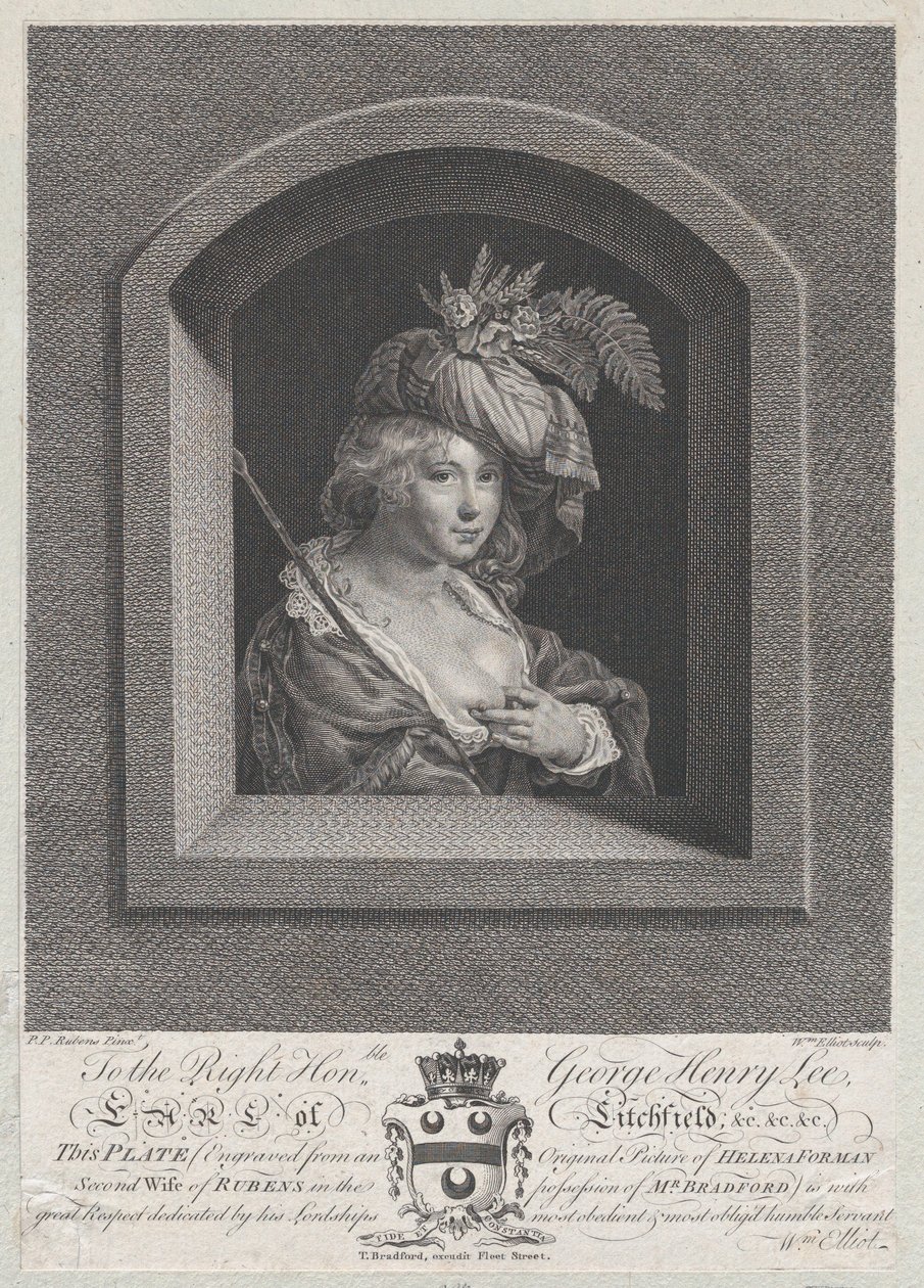 Portrait of Susanna Lunden, sister of Helena Fourment, 1763-66 by William Elliot