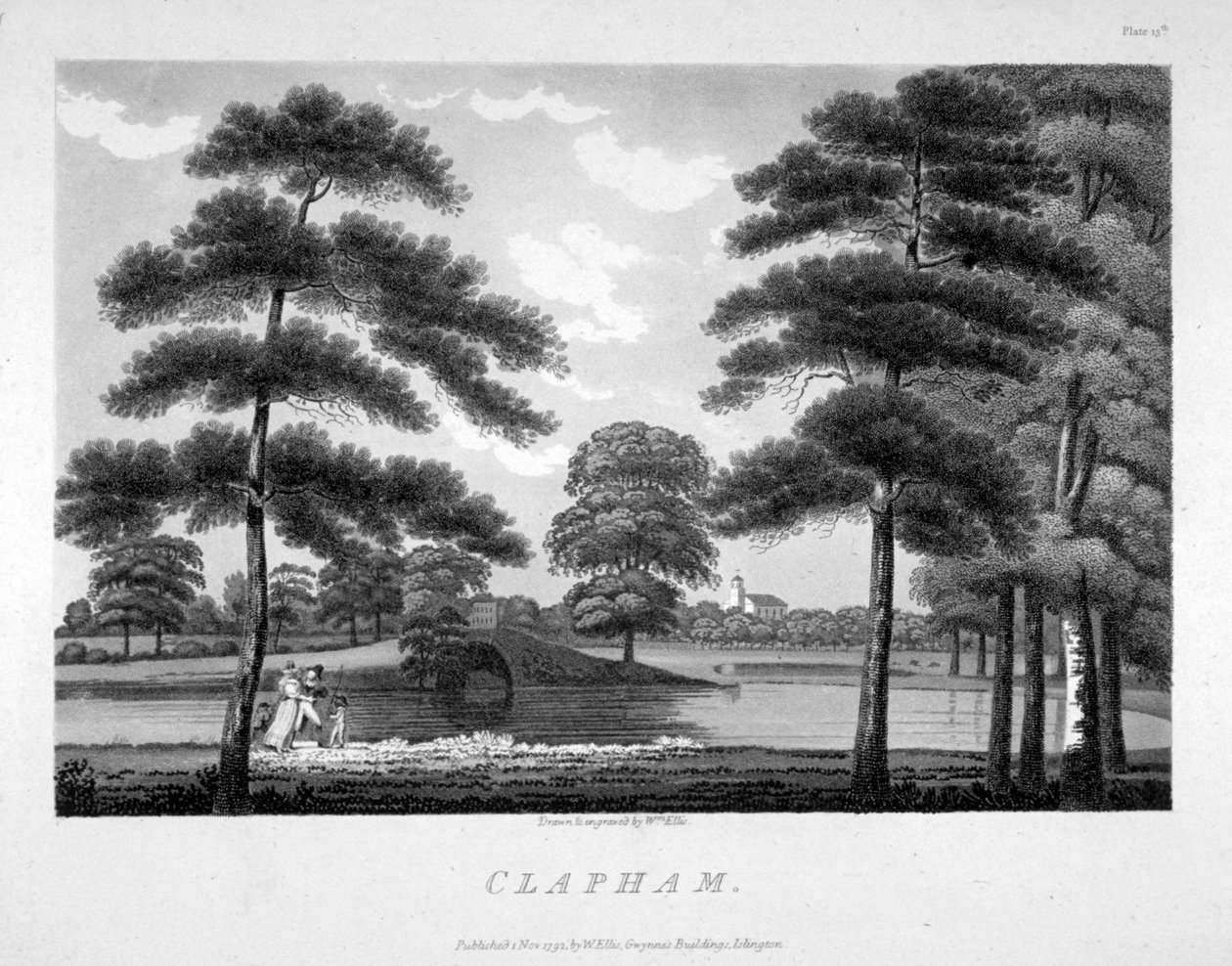 View of Clapham, London, 1792 by William Ellis