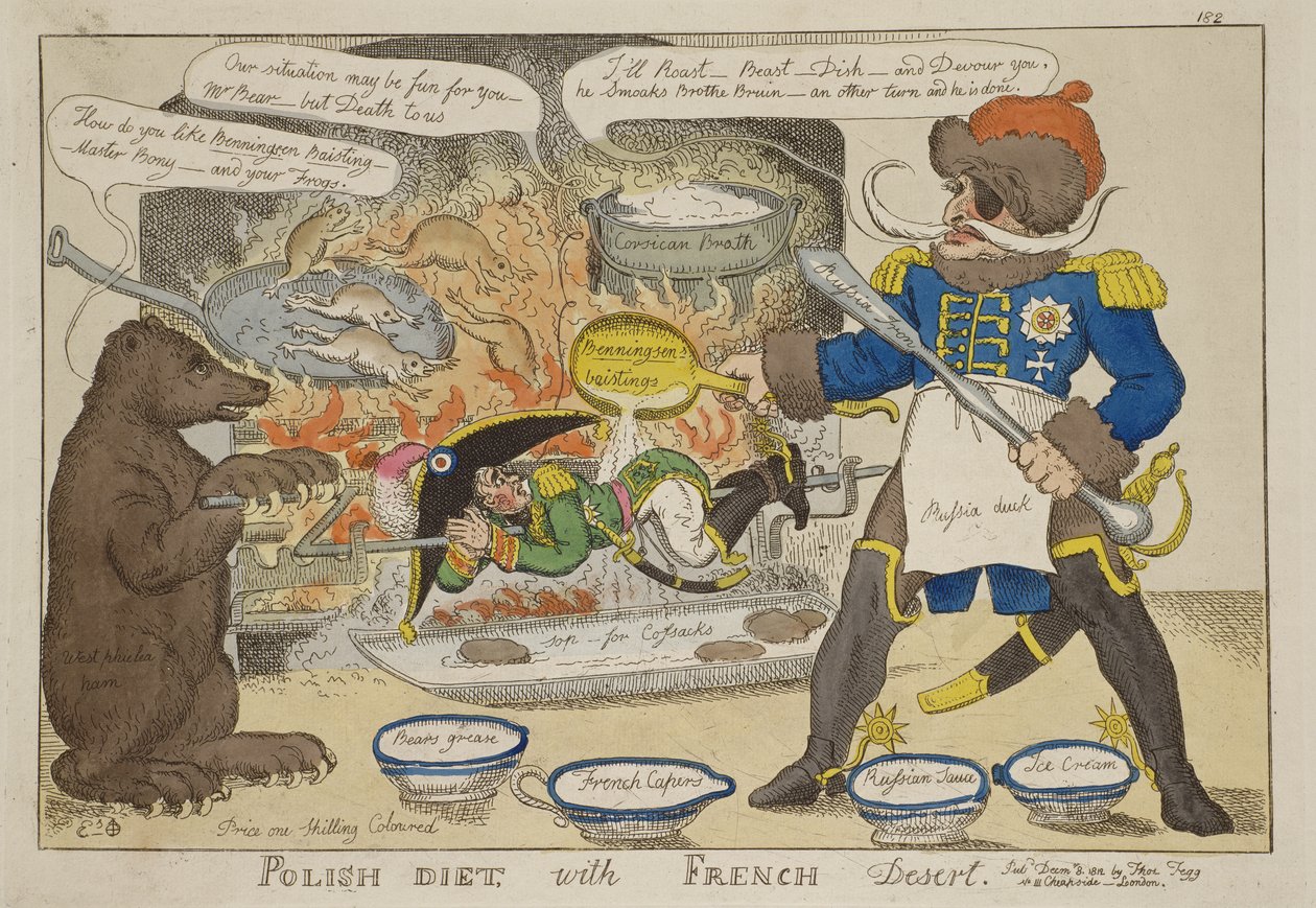 Polish Diet with French Dessert by William Elmes, published 8 December 1812 by William Elmes