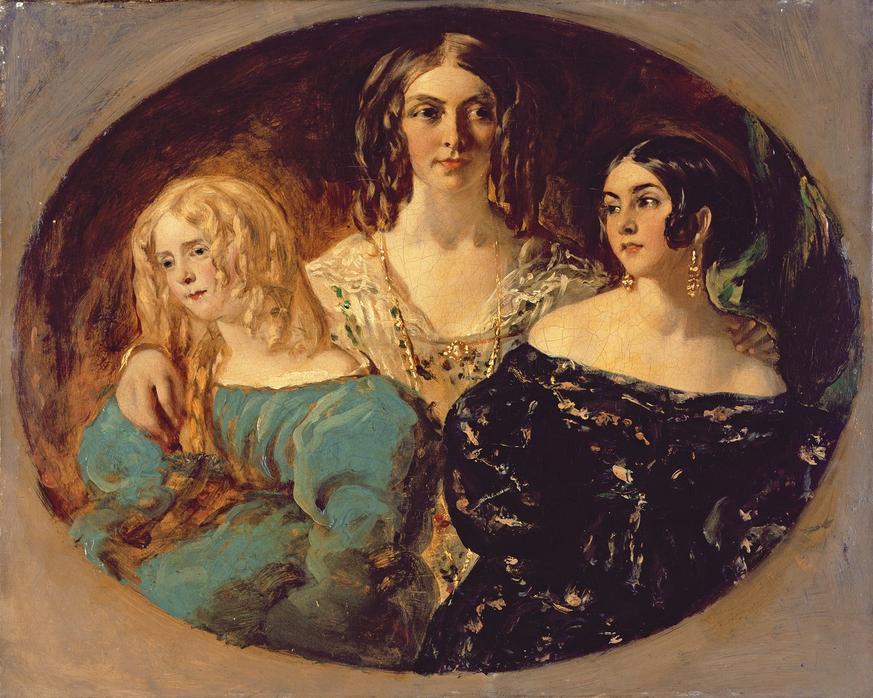 The Honourable Mrs. Caroline Norton and Her Sisters, c.1847 by William Etty