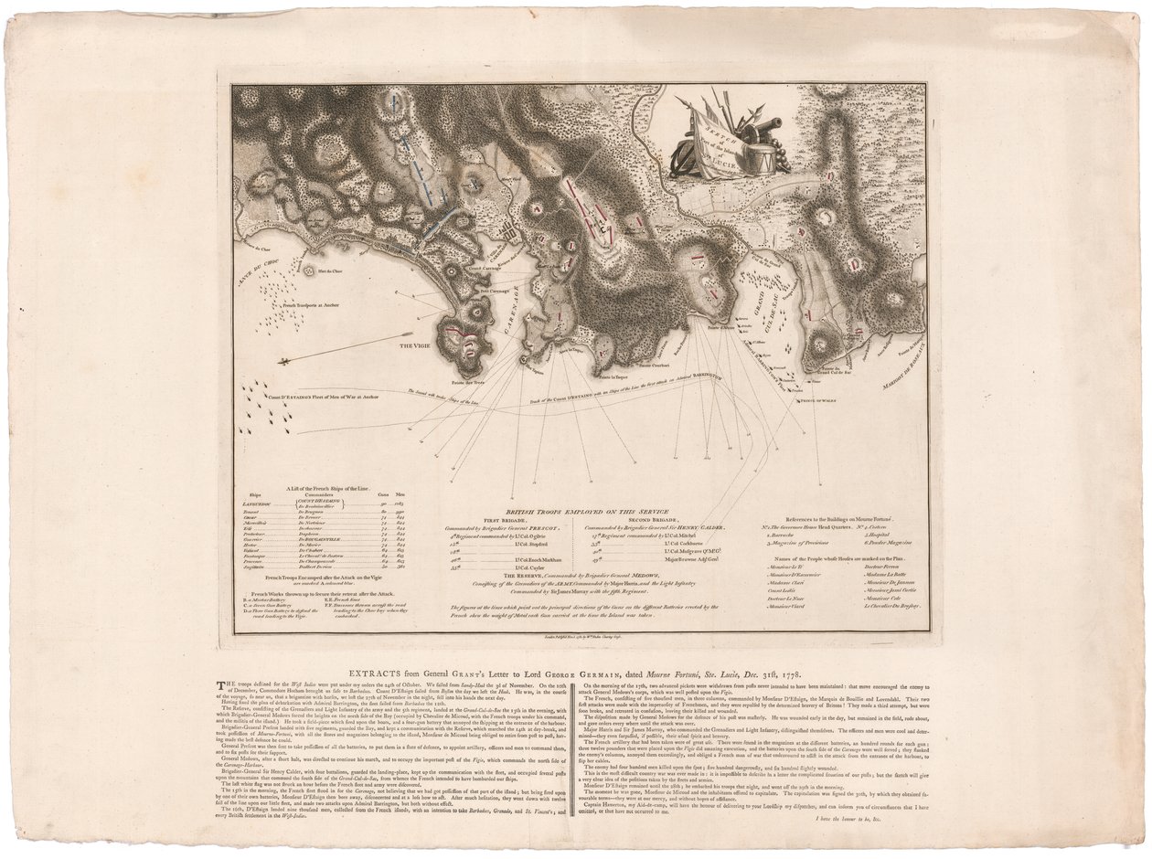 A Plan of Ste. Lucie by Faden by William Faden
