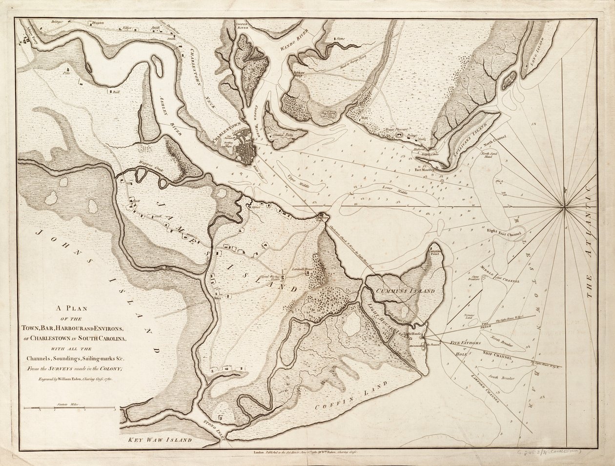 Plan of Charlestown, South Carolina by William Faden