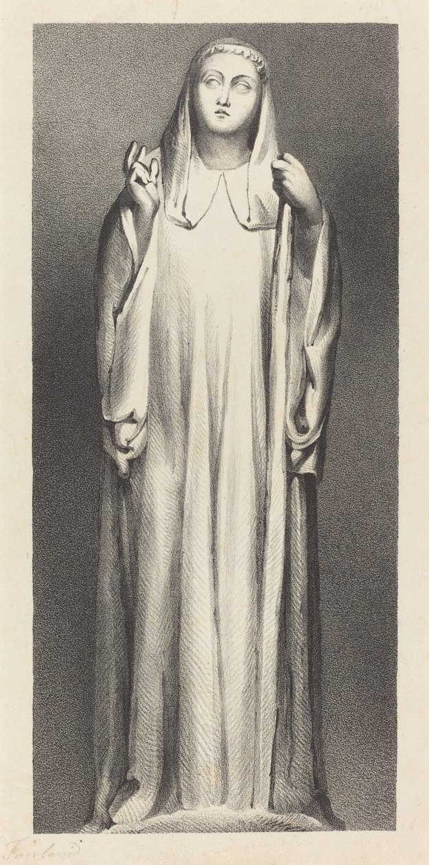 Figure from Peterborough Cathedral by William Fairland after John Flaxman