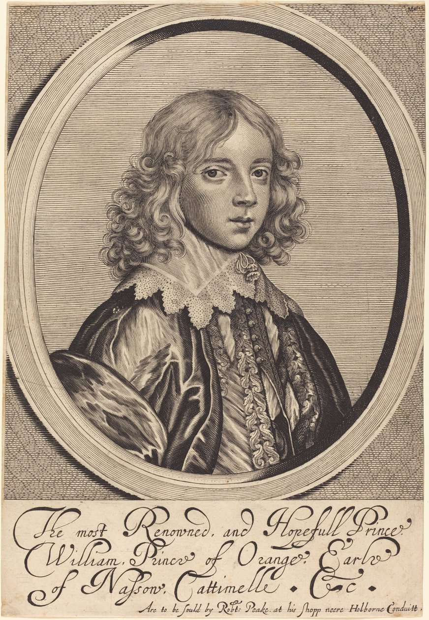 William II, Prince of Orange by William Faithorne