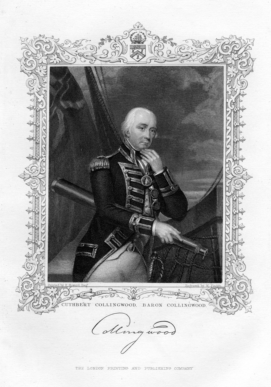 Cuthbert Collingwood, 1st Baron Collingwood, British Admiral of the Royal Navy by William Finden