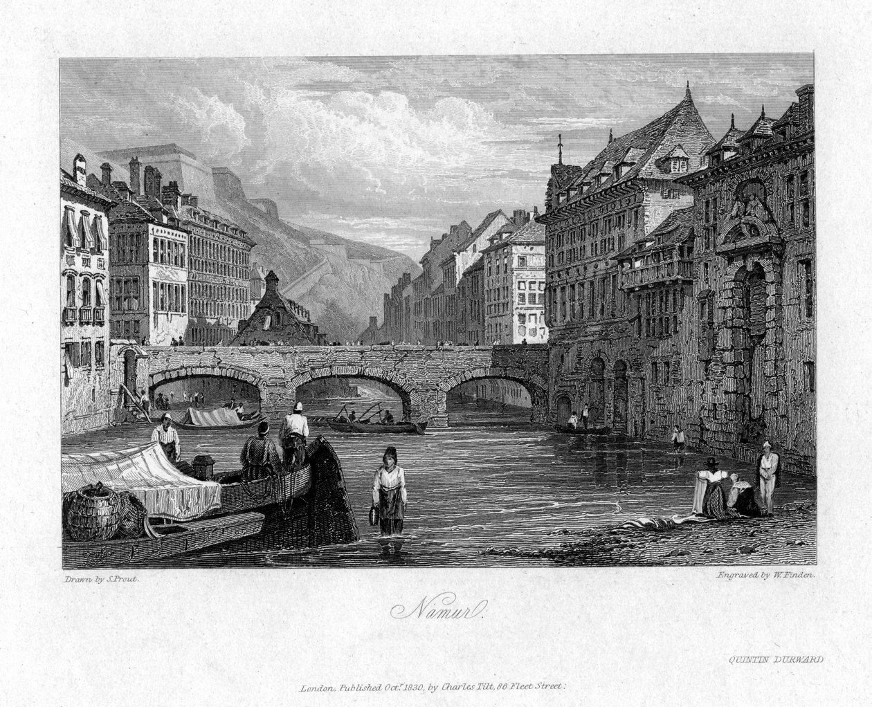 Namur, Belgium by William Finden: Premium art reproduction