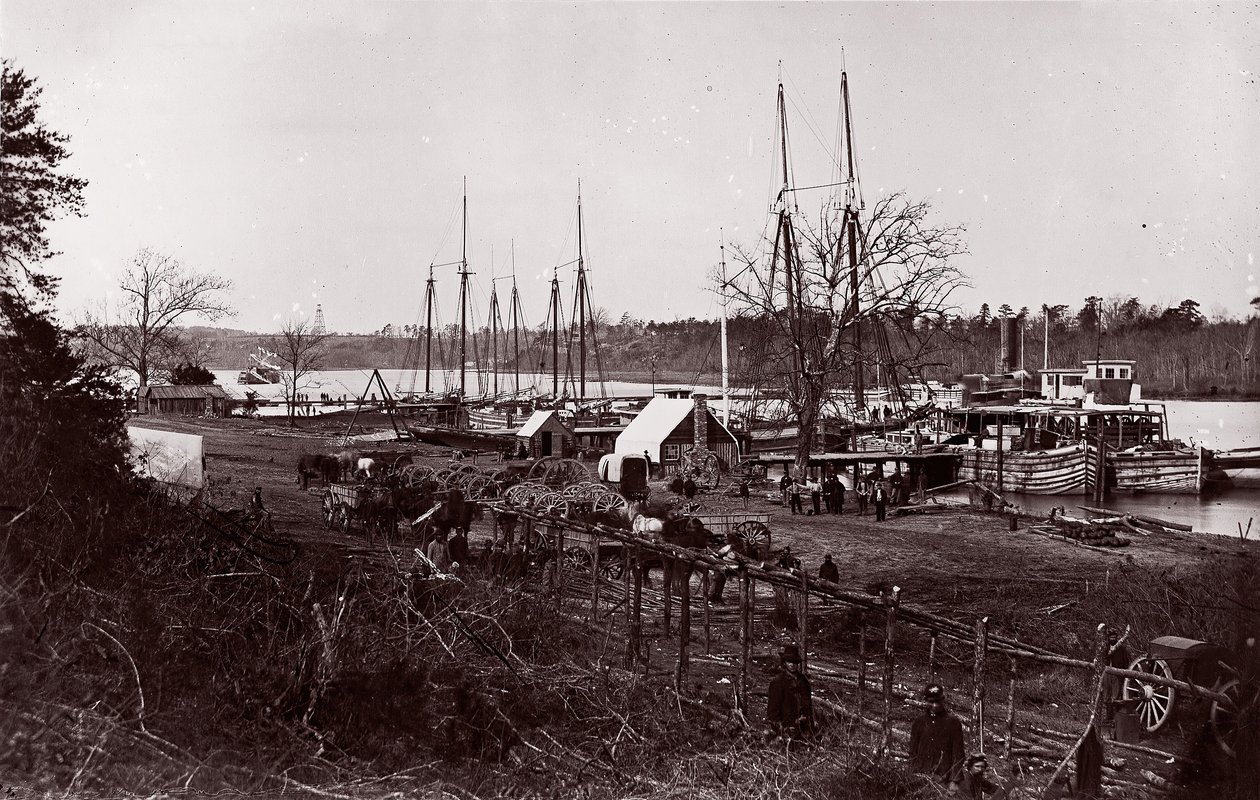 Broadway Landing, Appomattox River, 1864 by William Frank Browne