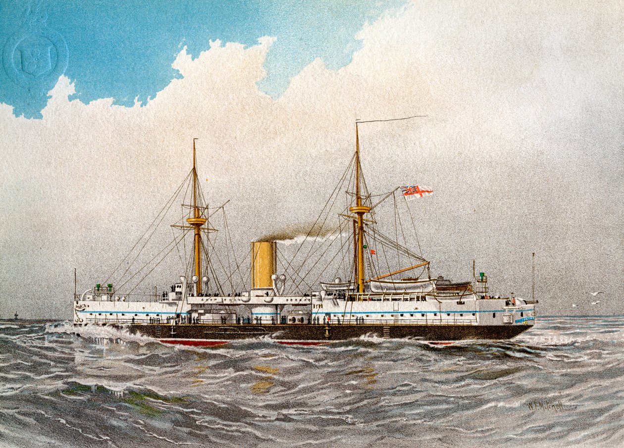 HMS Colossus, Royal Navy 2nd Class Battleship, c1890-c1893 by William Frederick Mitchell