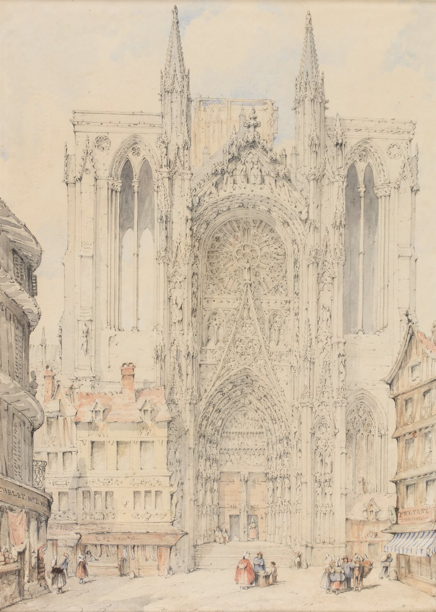Facade of Rouen Cathedral by William Frome Smallwood