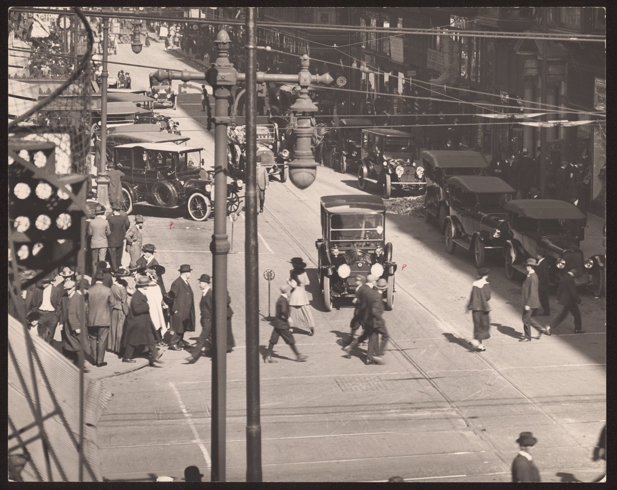 Sixth Street looking north from Olive Street by William G. Swekosky