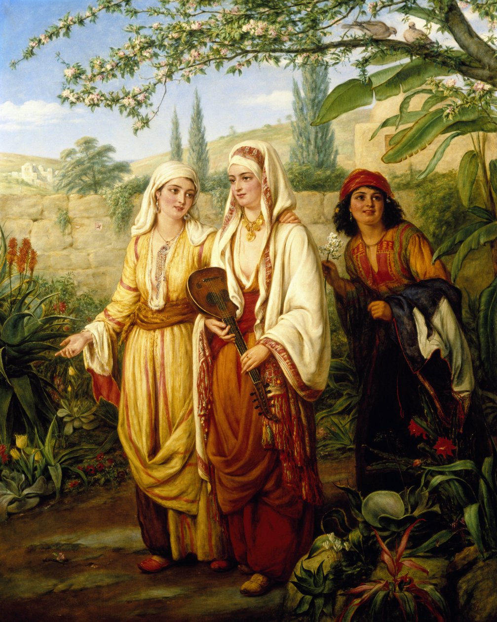 In a Middle Eastern Garden. Painting by William Gale. Private Collection by William Gale