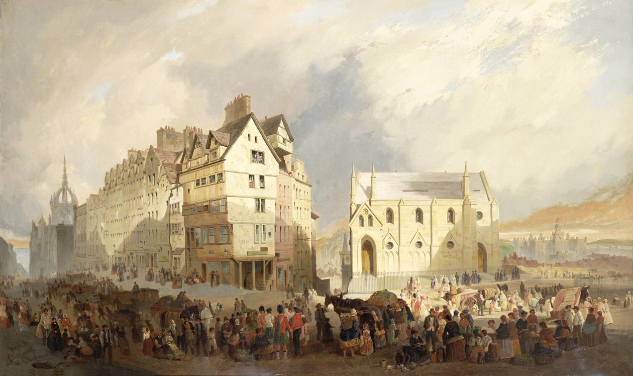 View of the Lawn Market, Edinburgh by William Gavin Herdman