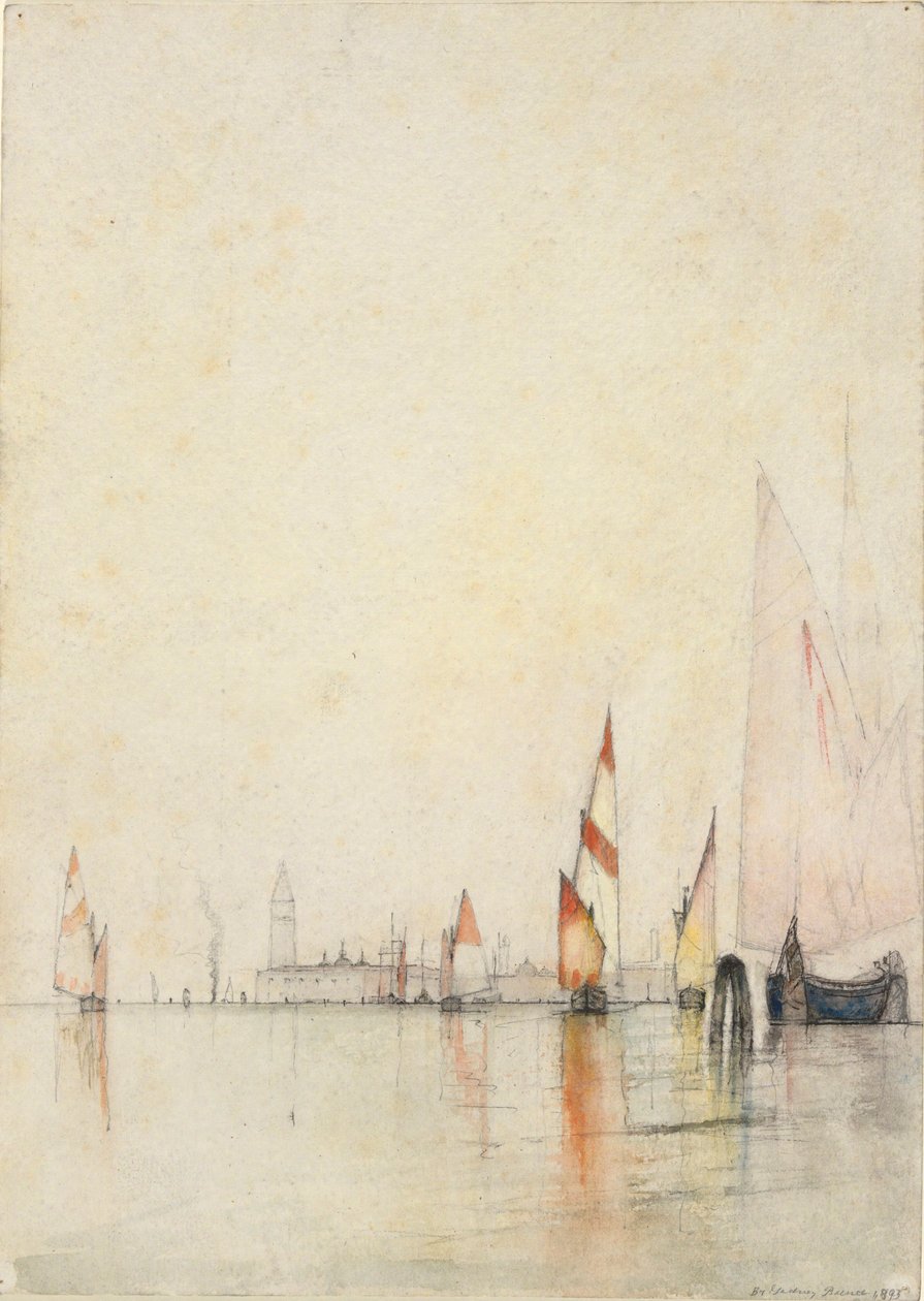 Boats on the Lagoon, Venice by William Gedney Bunce
