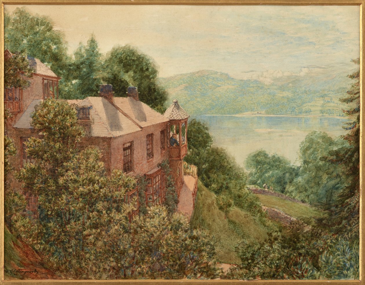 John Ruskin in His Turret Study at Brantwood by William Gersham Collingwood