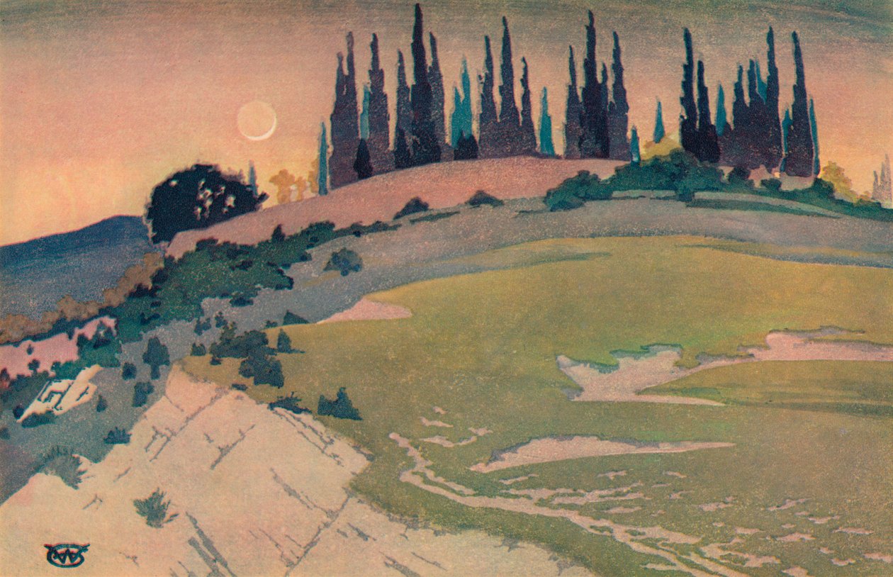 The Passing of the Crescent, Umbria, c1913, 1928 by William Giles