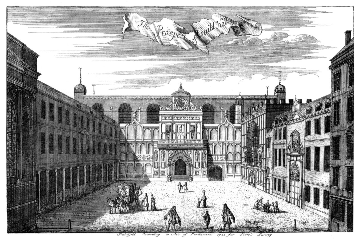Prospect of Guildhall, City of London, 1755, 1886 by William Griggs