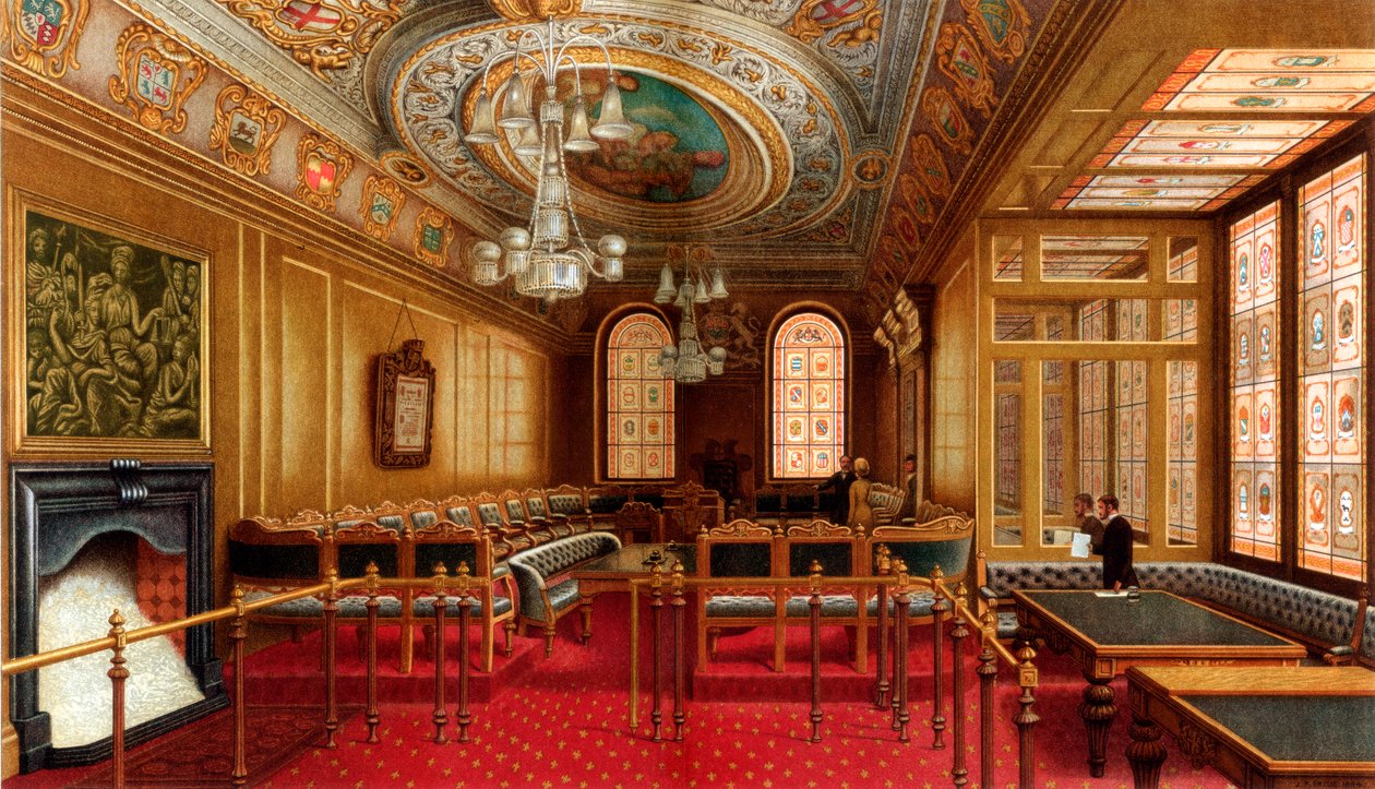 The Aldermens Court Room, Guildhall, City of London by William Griggs