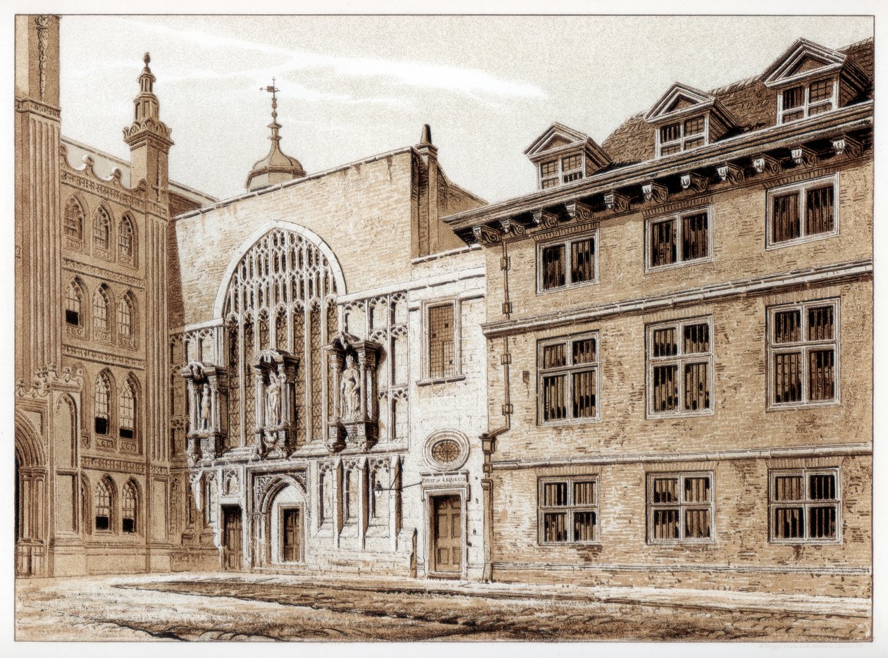 West front of Guildhall Chapel, City of London, 1886 by William Griggs