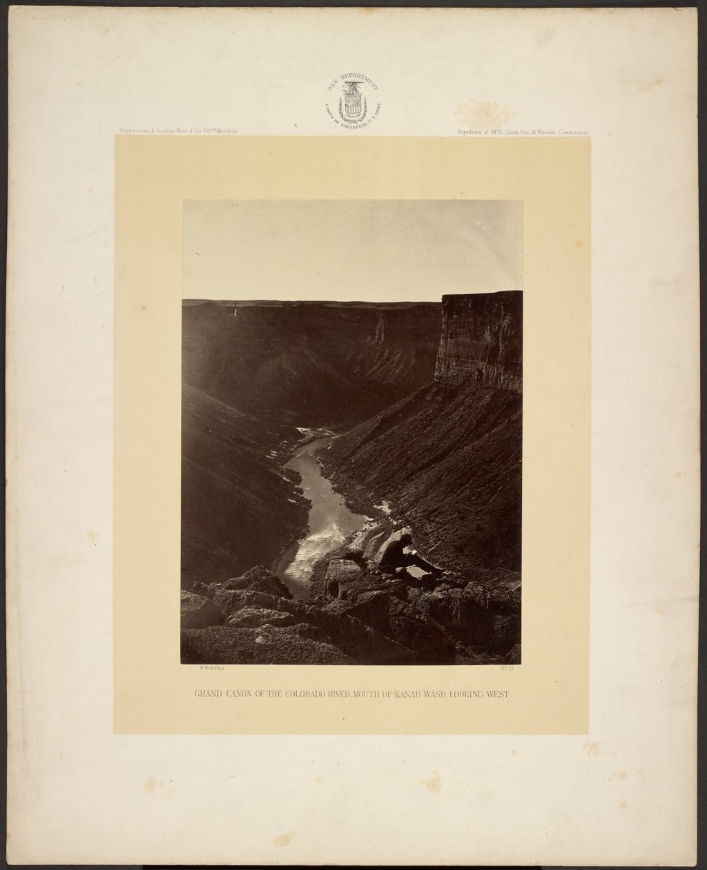 Grand Canyon of the Colorado River, Mouth of Kanab Wash, Looking West by William H. Bell