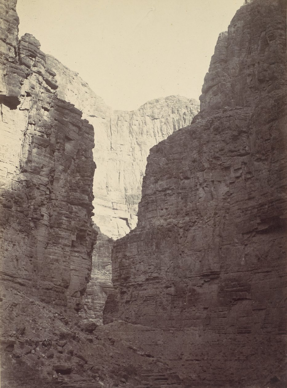 Limestone Walls, Kanab Wash, Colorado River, 1872 by William H. Bell