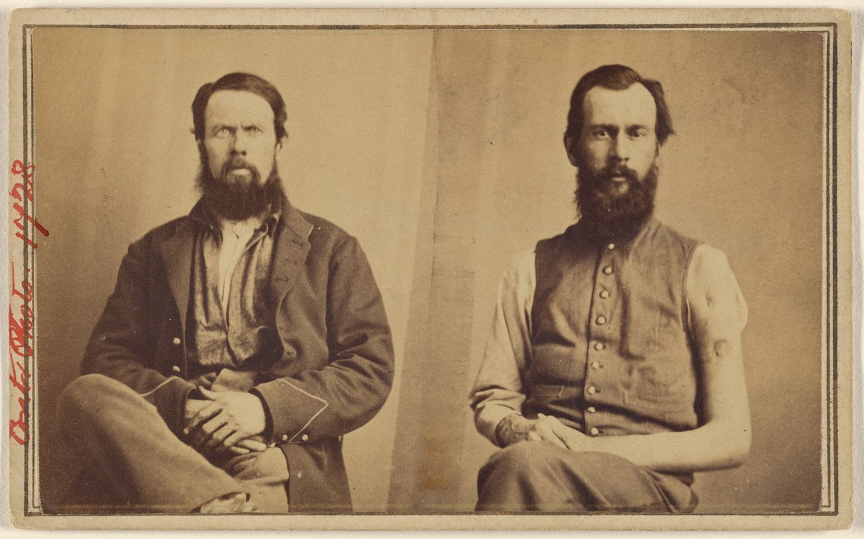 Two Unidentified Civil War Victims Seated by William H. Bell