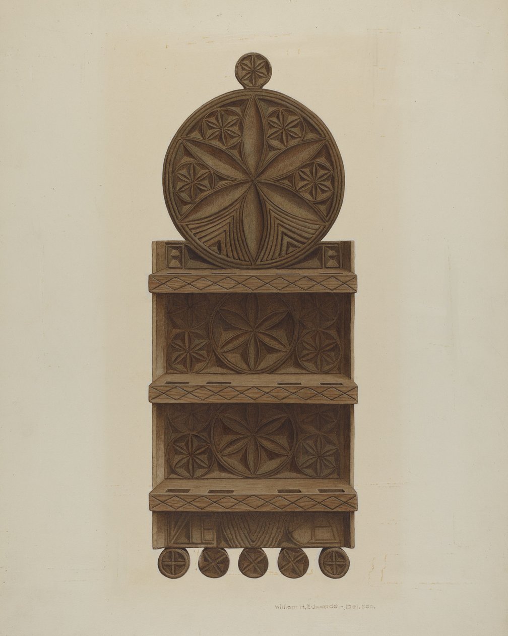 Pa. German Spoon Rack by William H Edwards