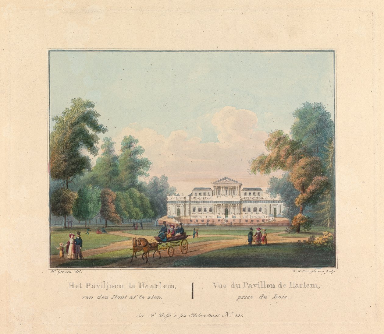 Welgelegen: View of the Pavilion of Harlem taken from the Woods by William H. Hoogkamer