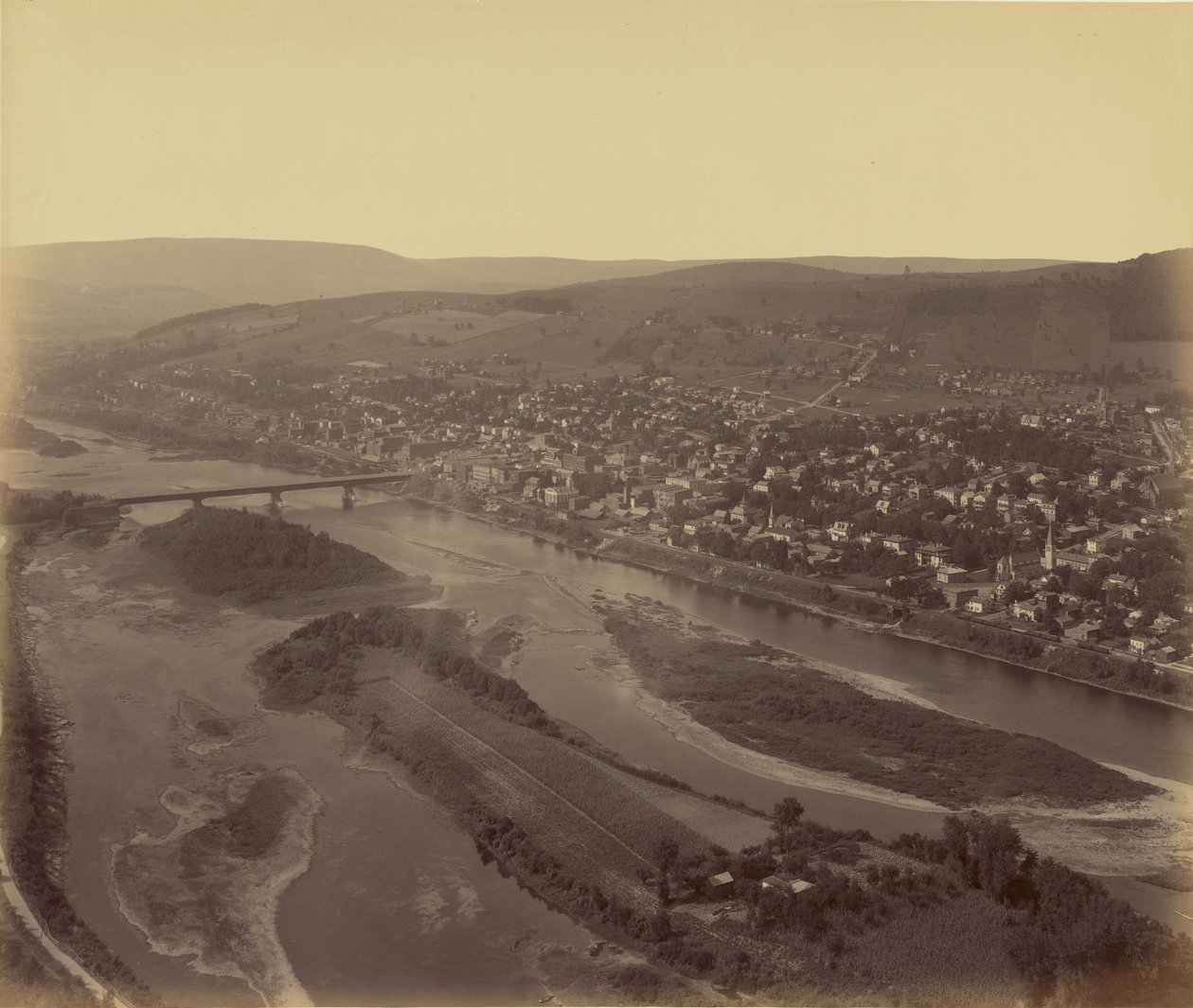 Aerial View of a Town by William H. Rau