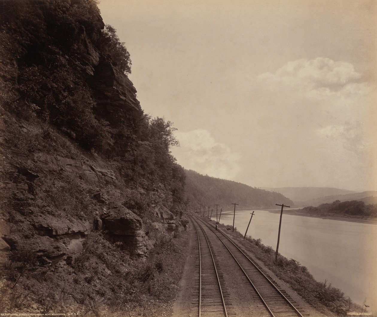 Cathedral Rocks, Susquehanna Near Meshoppen by William H. Rau
