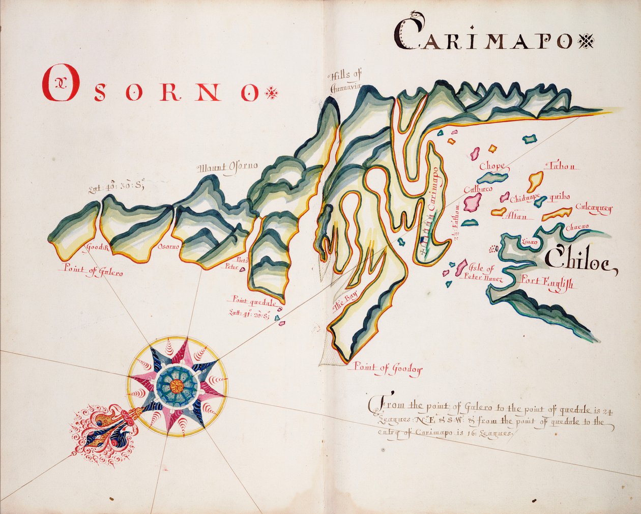 Osorno and Carimapo, South American Pacific Coast by William Hack