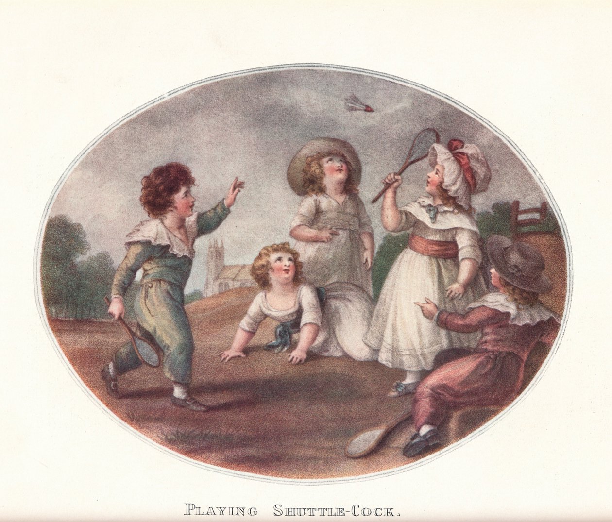 Playing Shuttle-Cock, 1906 by William Hamilton