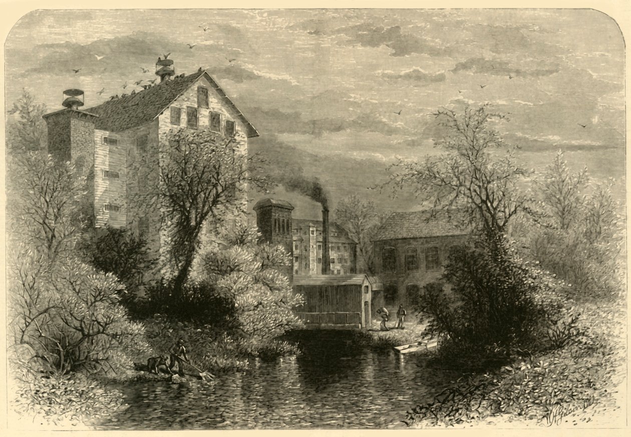 Mills on Blackstone River by William Hamilton Gibson