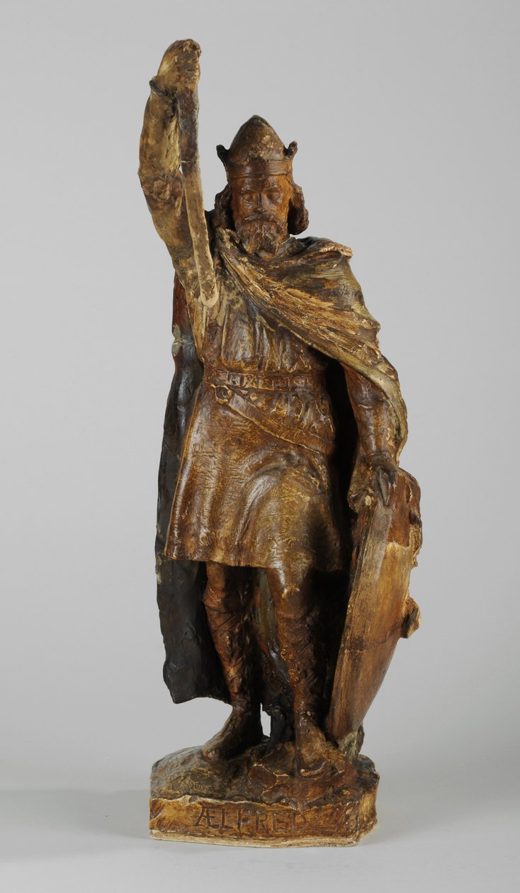 Maquette for the Statue of Alfred the Great (painted plaster) by William Hamo Thornycroft